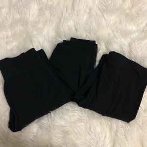 3 pairs of black leggings